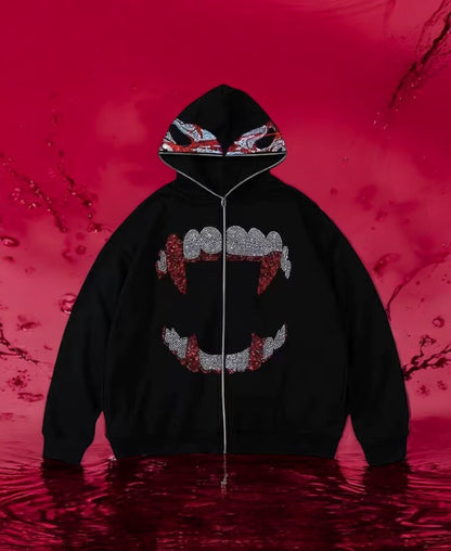 Bleeding Grillz Zip-Up Hoodie