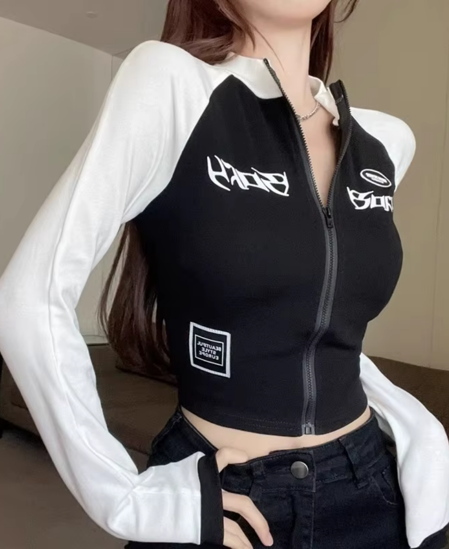 Bofy Crop Zip-Up Hoodie