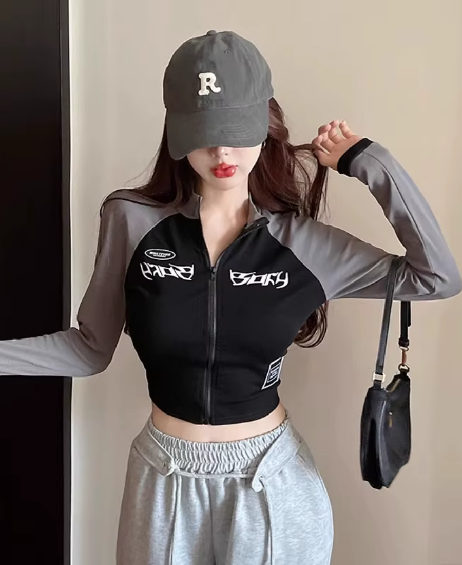 Bofy Crop Zip-Up Hoodie
