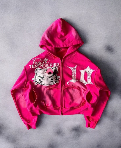 Hello Kitty Tenth 10 Zip-Up Hoodie