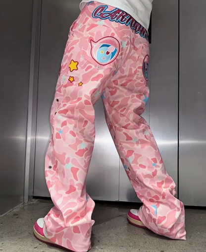 Pink Camouflage St Pantolon