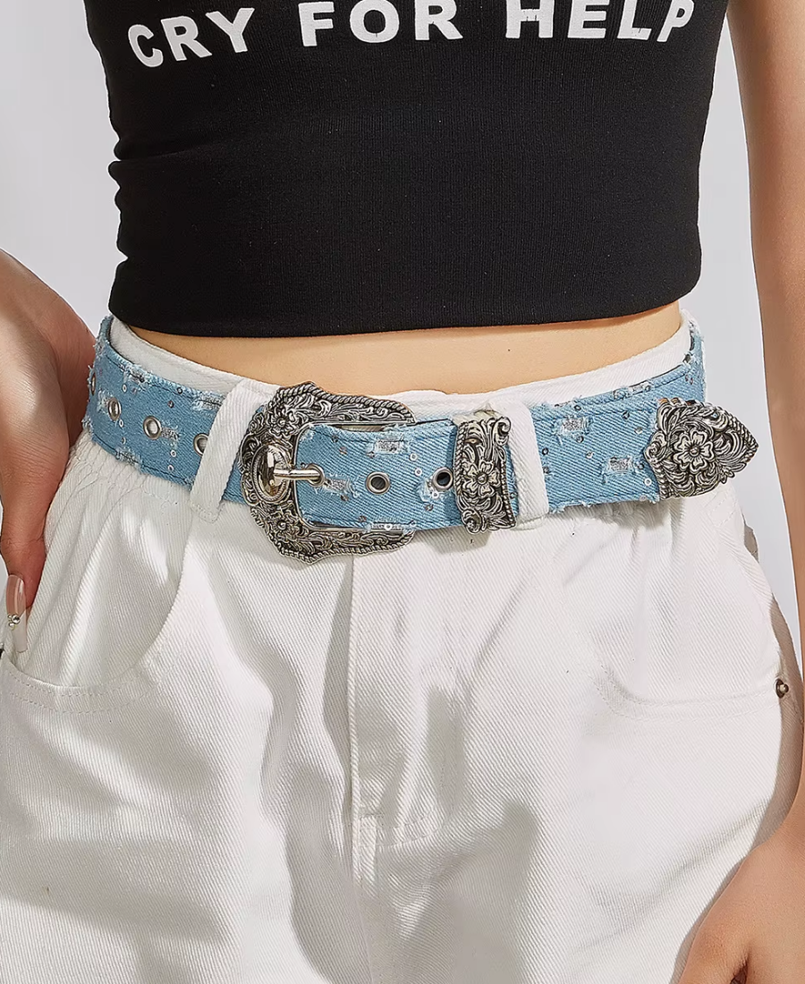 Hippie Ripped Denim Kemer