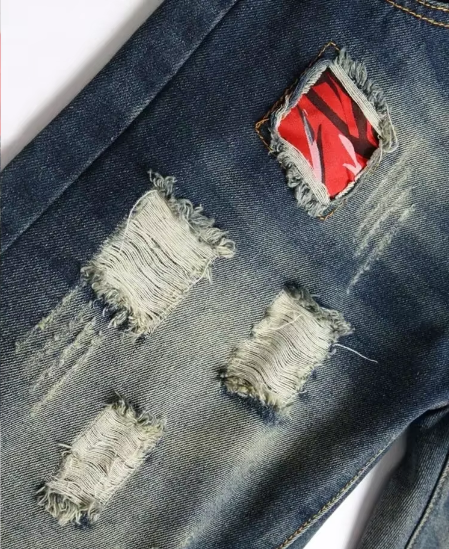 Ripped Rhinestone Kot Şort