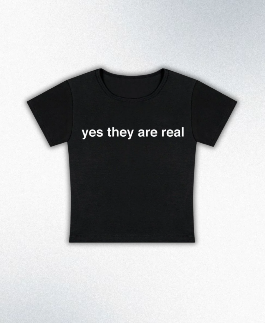 Yes They're Real Y2k Baby Tee