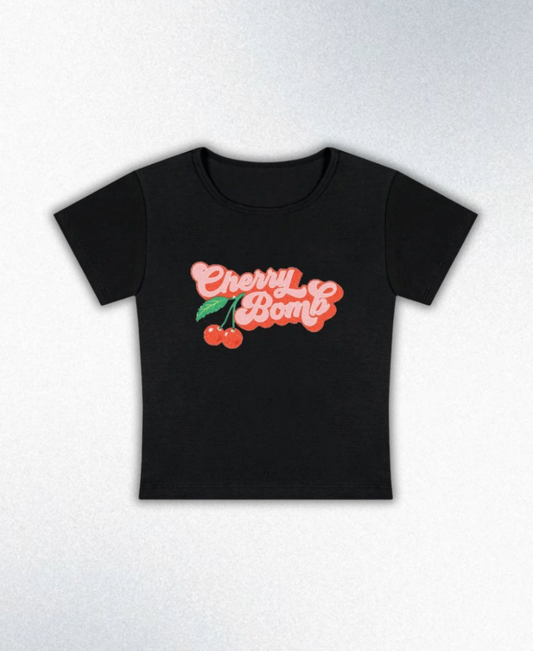 Cherry Bomb Y2K Baby Tee