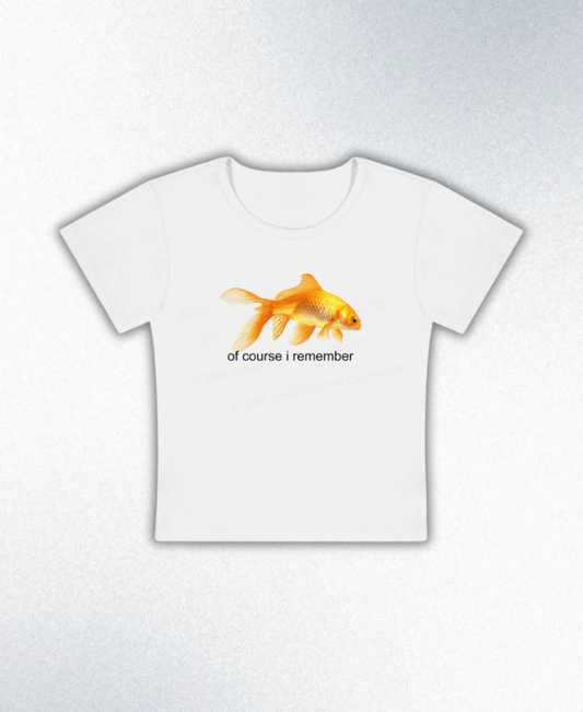 I Remember Goldfish Y2K Baby Tee