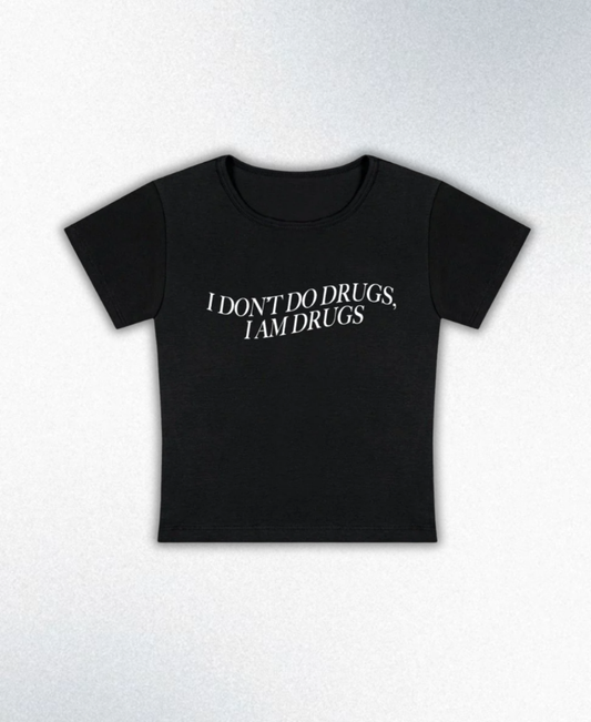 I Am Drxgs Y2K Baby Tee