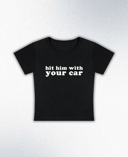 Hit Him Y2K Baby Tee