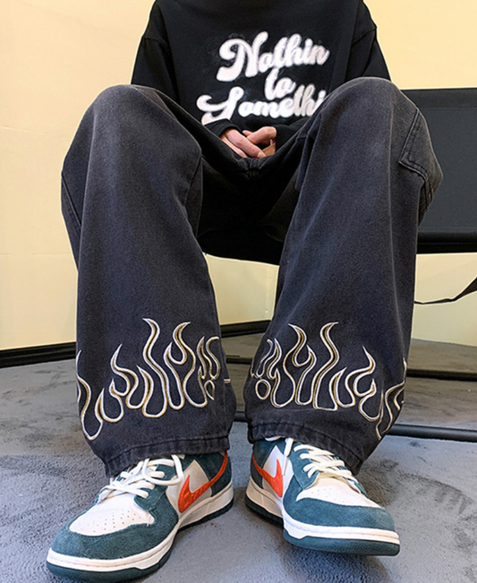 Fire Wave Baggy Pants