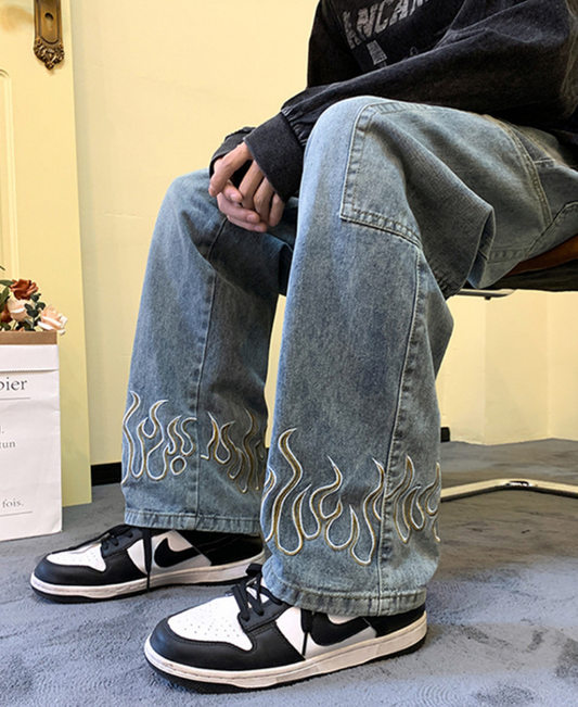 Fire Wave Baggy Pants