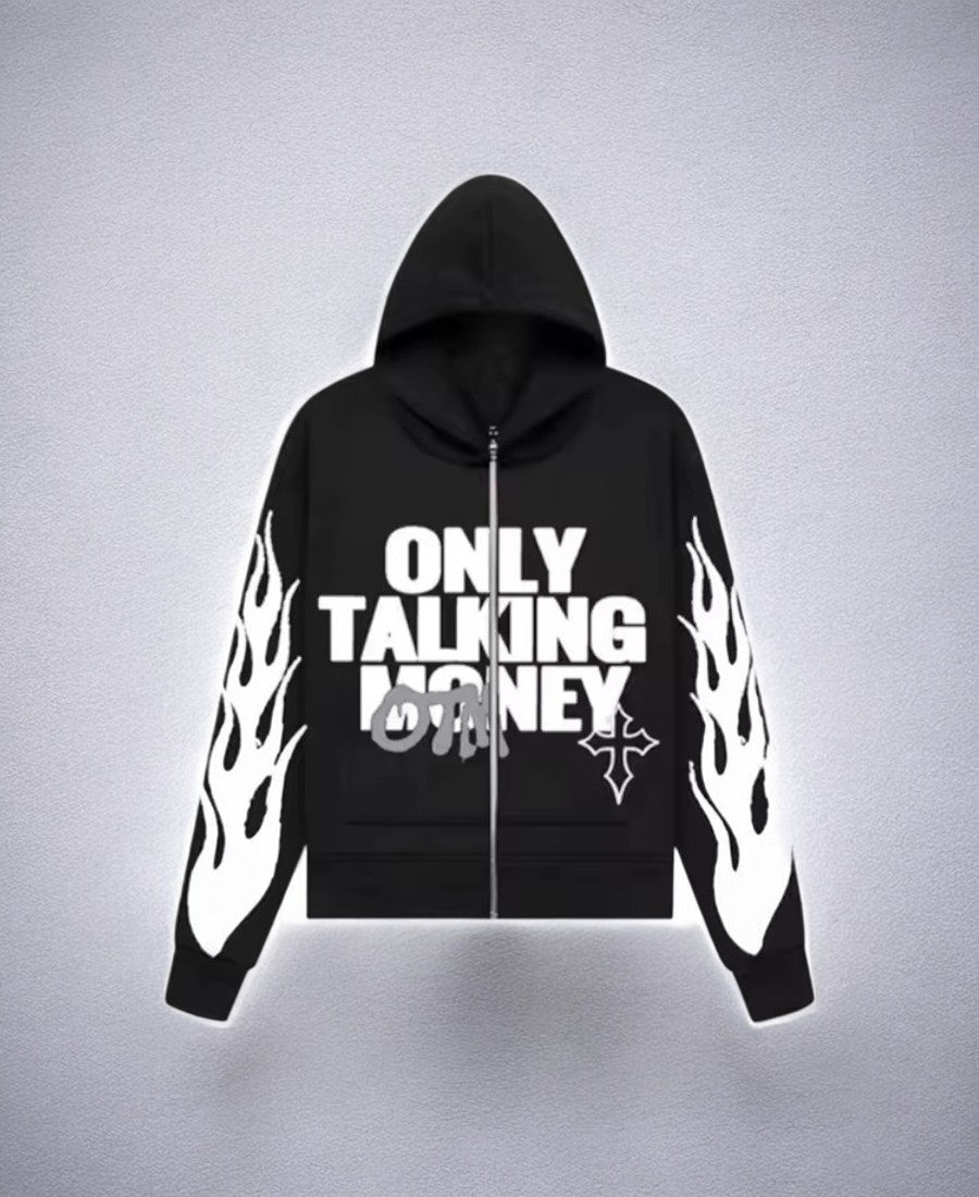 Only Talking Money Zip-Up Hoodie