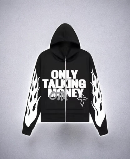 Only Talking Money Zip-Up Hoodie