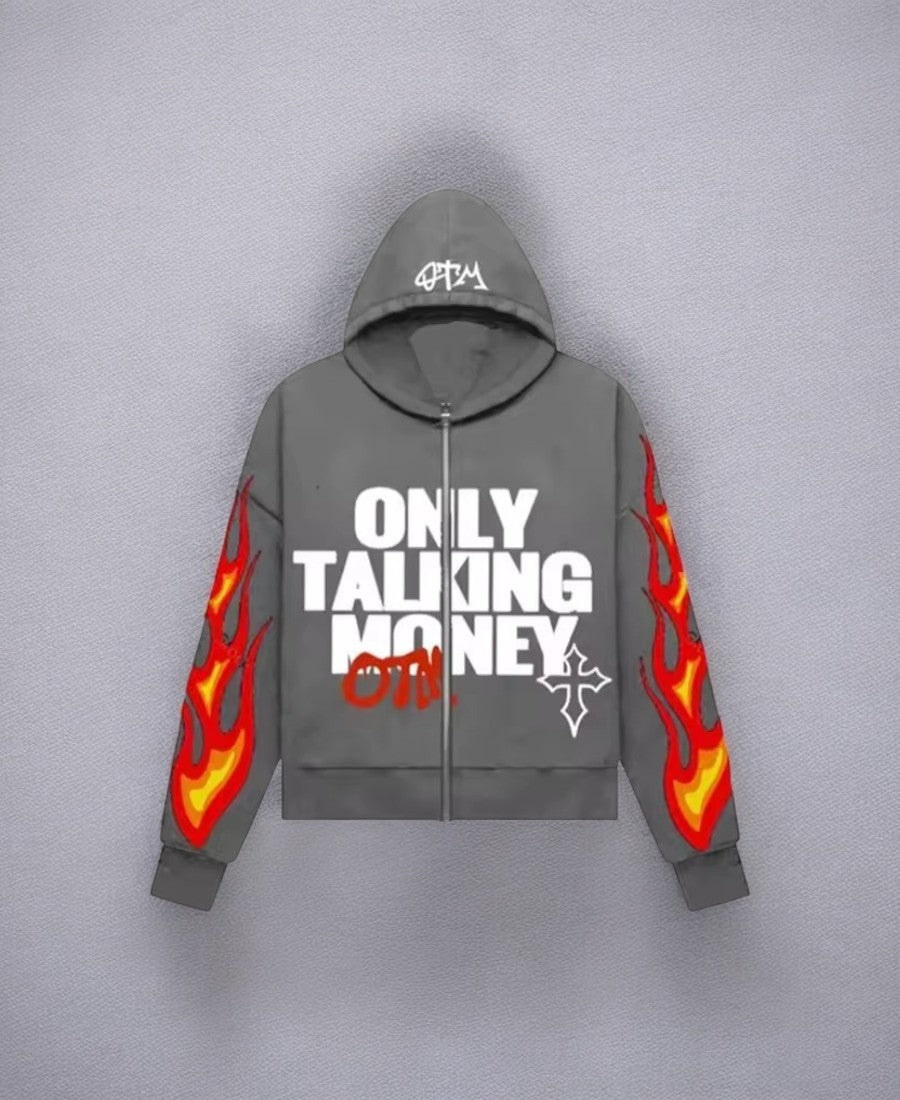 Only Talking Money Zip-Up Hoodie