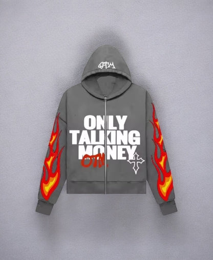 Only Talking Money Zip-Up Hoodie