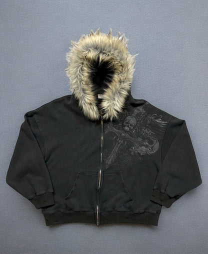 Vintage Furline Zip-Up Hoodie