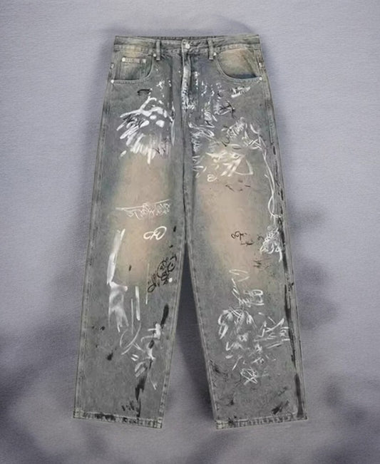 Grafitti Denim Baggy Pants
