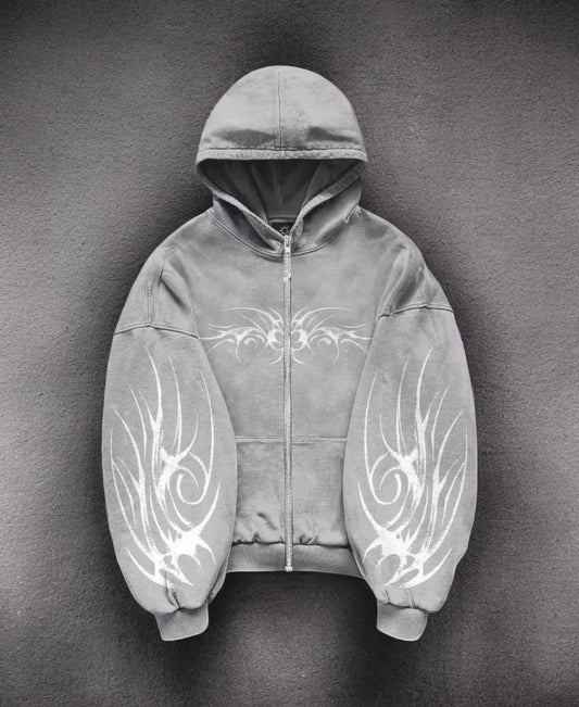 Grunge WB Zip-Up Hoodie