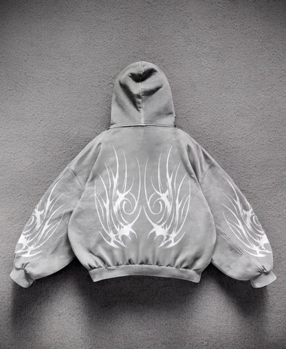 Grunge WB Zip-Up Hoodie