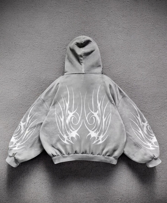 Grunge WB Zip-Up Hoodie