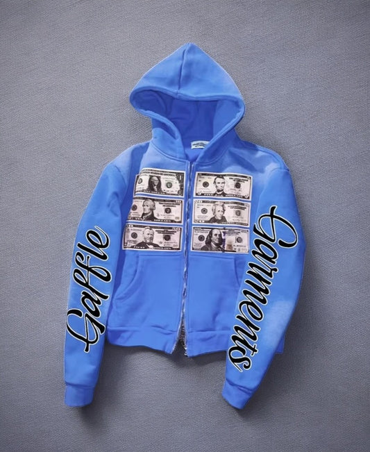 Money Garments Zip-Up Hoodie