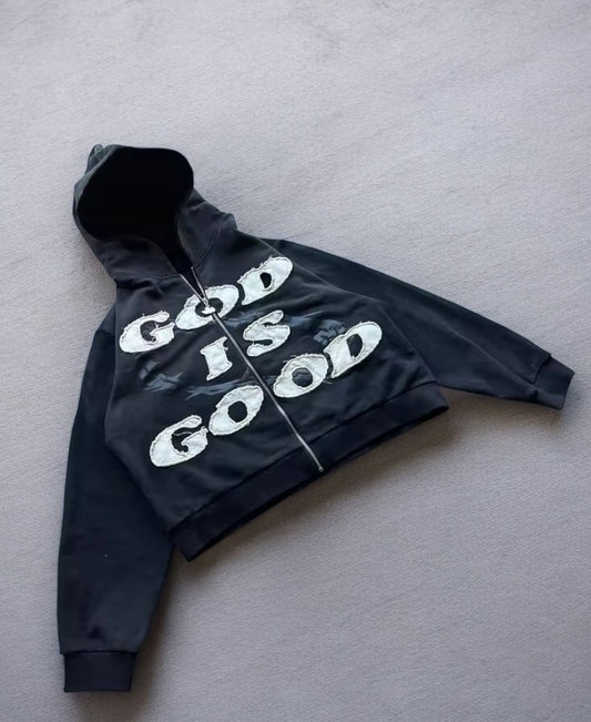 God Is Good Zip-Up Hoodie