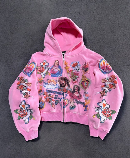 Righteous Pray Zip-Up Hoodie
