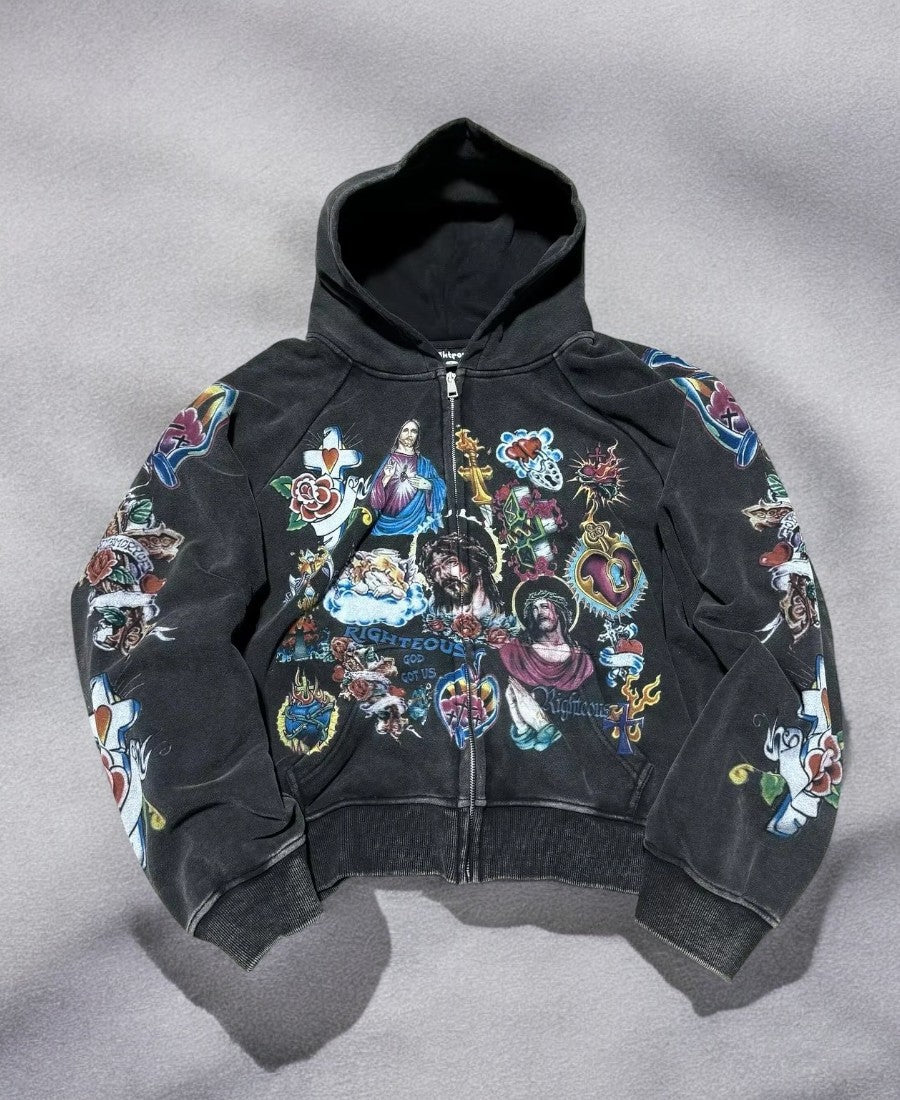 Righteous Pray Zip-Up Hoodie