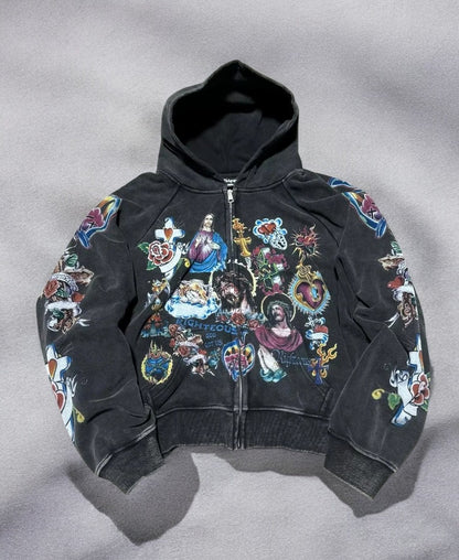 Righteous Pray Zip-Up Hoodie