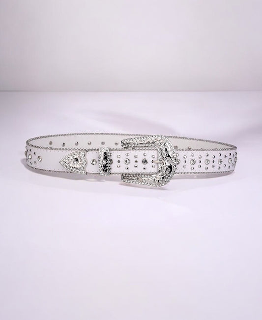 Rhinestone White Cross Premium Kemer