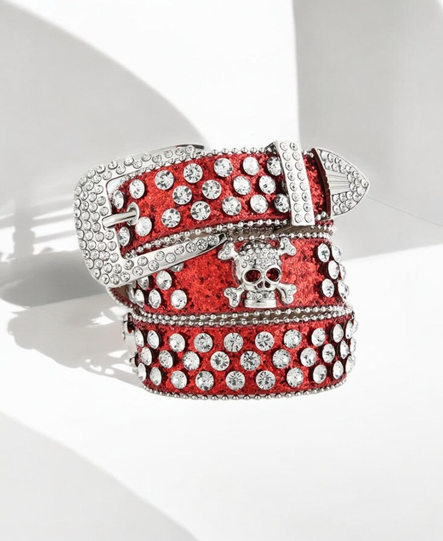 Skull Rhinestone Kemer