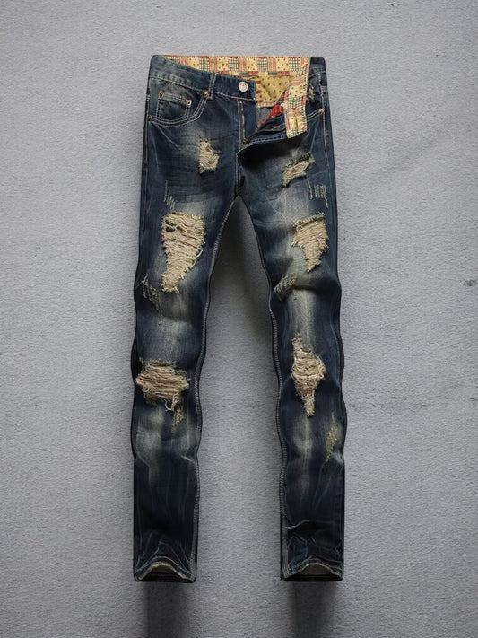 Ripped Rhinestone Pants