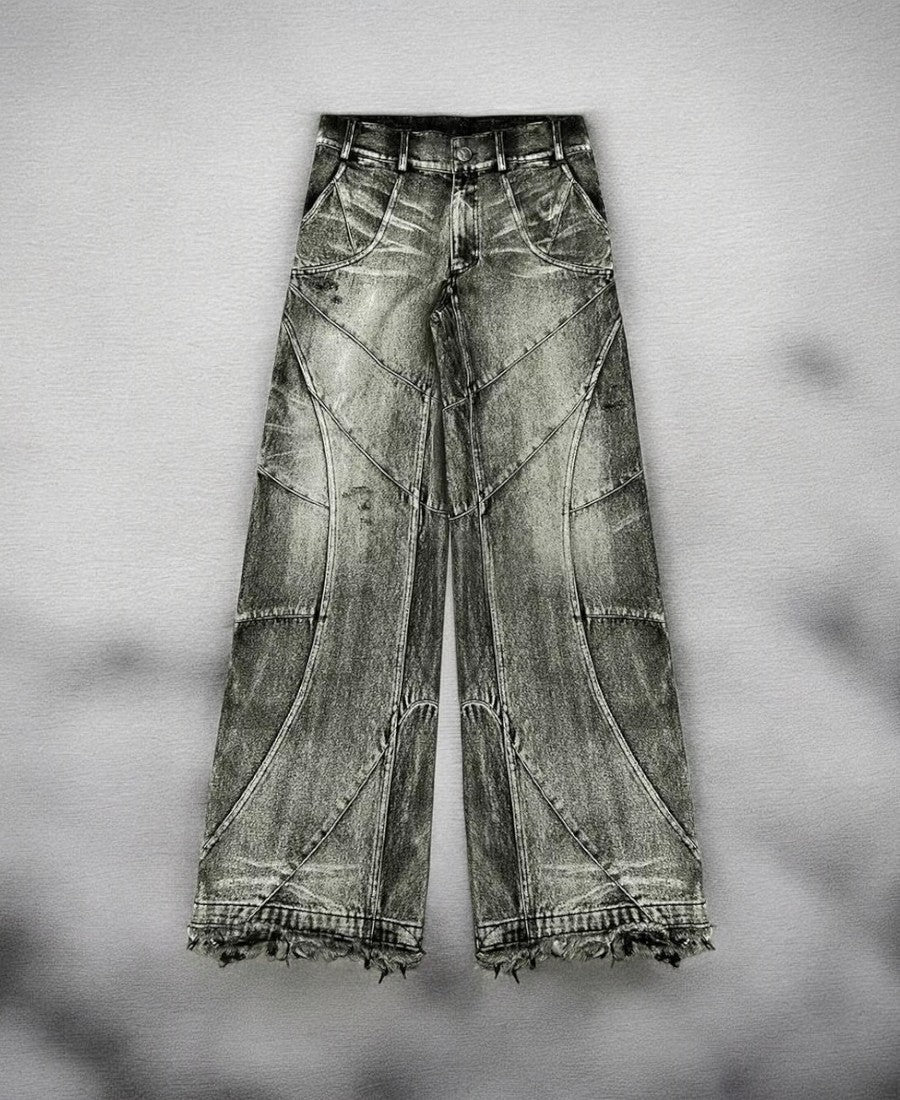 Destruction Line Baggy Pants