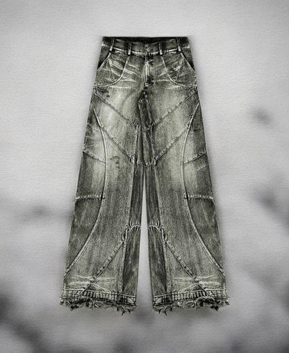 Destruction Line Baggy Pants